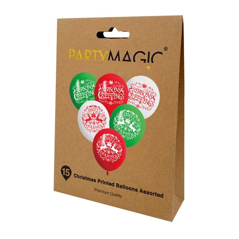 Christmas Magic - Christmas Balloons - 15 Pcs - 1 Pack - Color May Vary