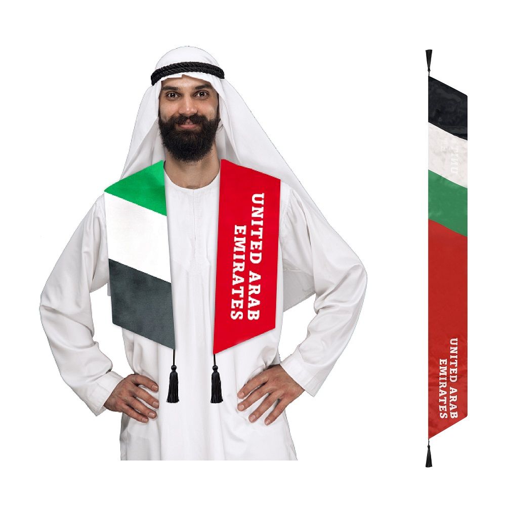 Party Magic - UAE National Day Scarf - 16x150 cm