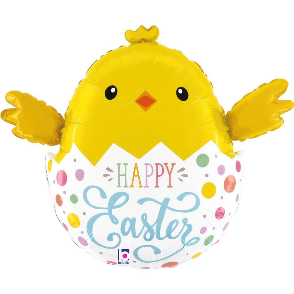 Betallic Balloon Co - 24 Inch Easter Egg Chick Foil Balloon