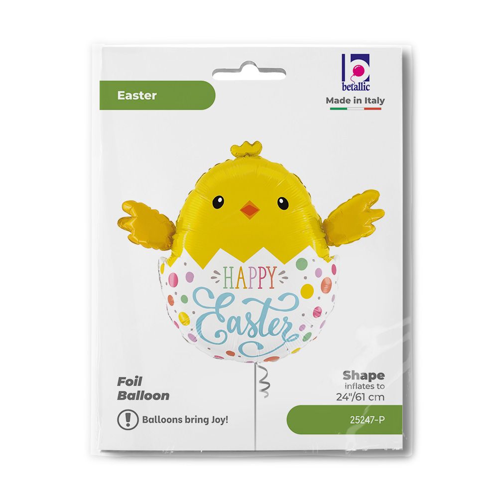 Betallic Balloon Co - 24 Inch Easter Egg Chick Foil Balloon