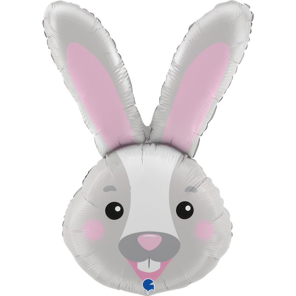 Grabo - 31 Inch Bunny Head Foil Balloon