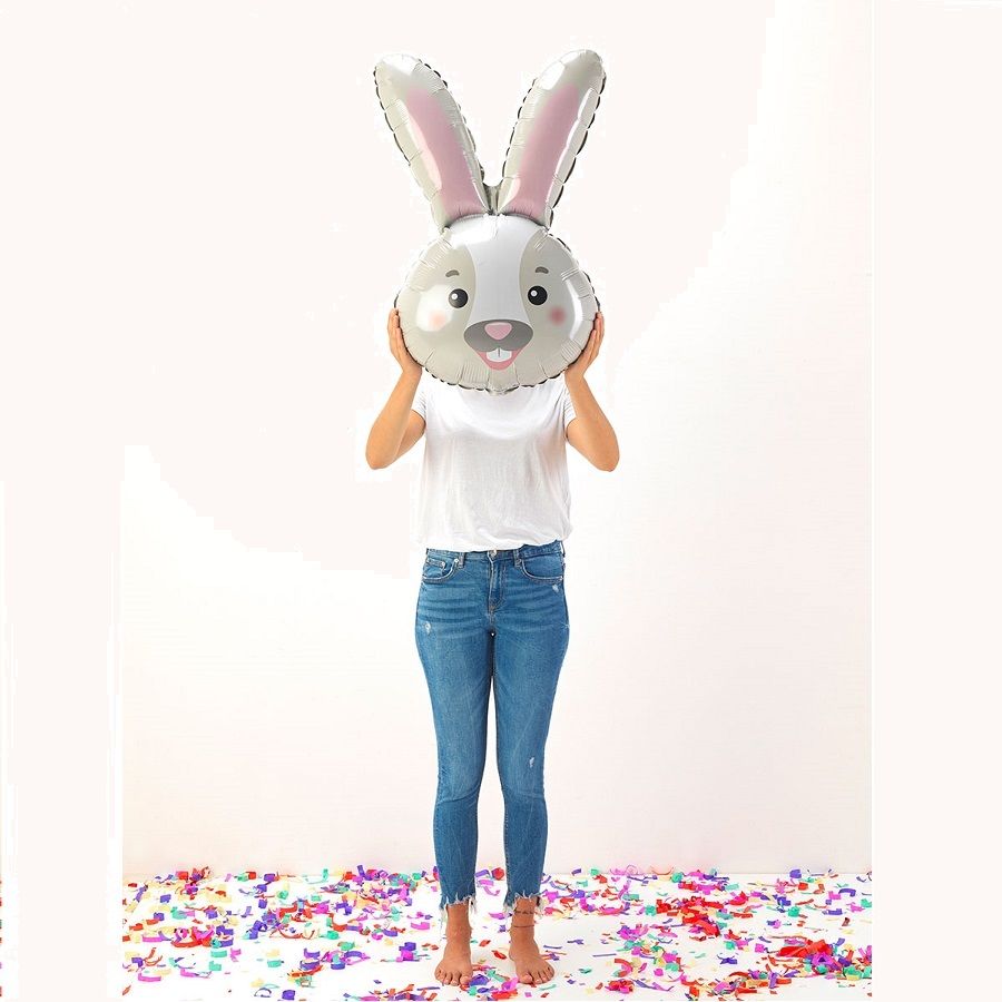 Grabo - 31 Inch Bunny Head Foil Balloon