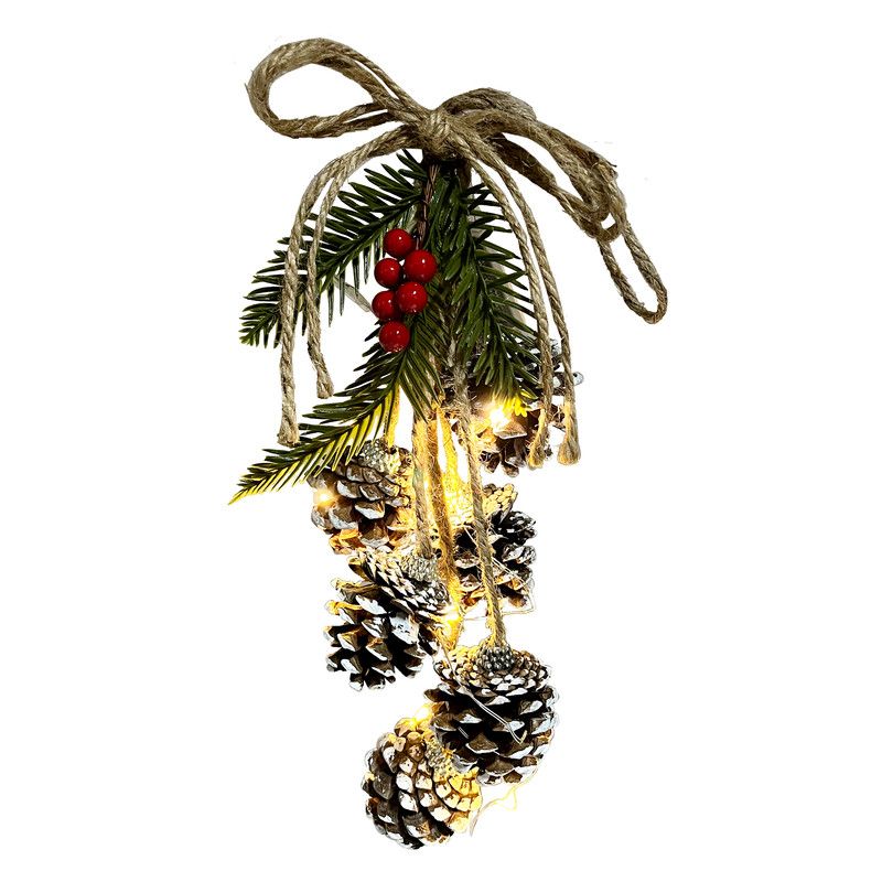 Christmas Magic - LED Christmas Pine Cone Cluster - 40 cm - 1 Pc