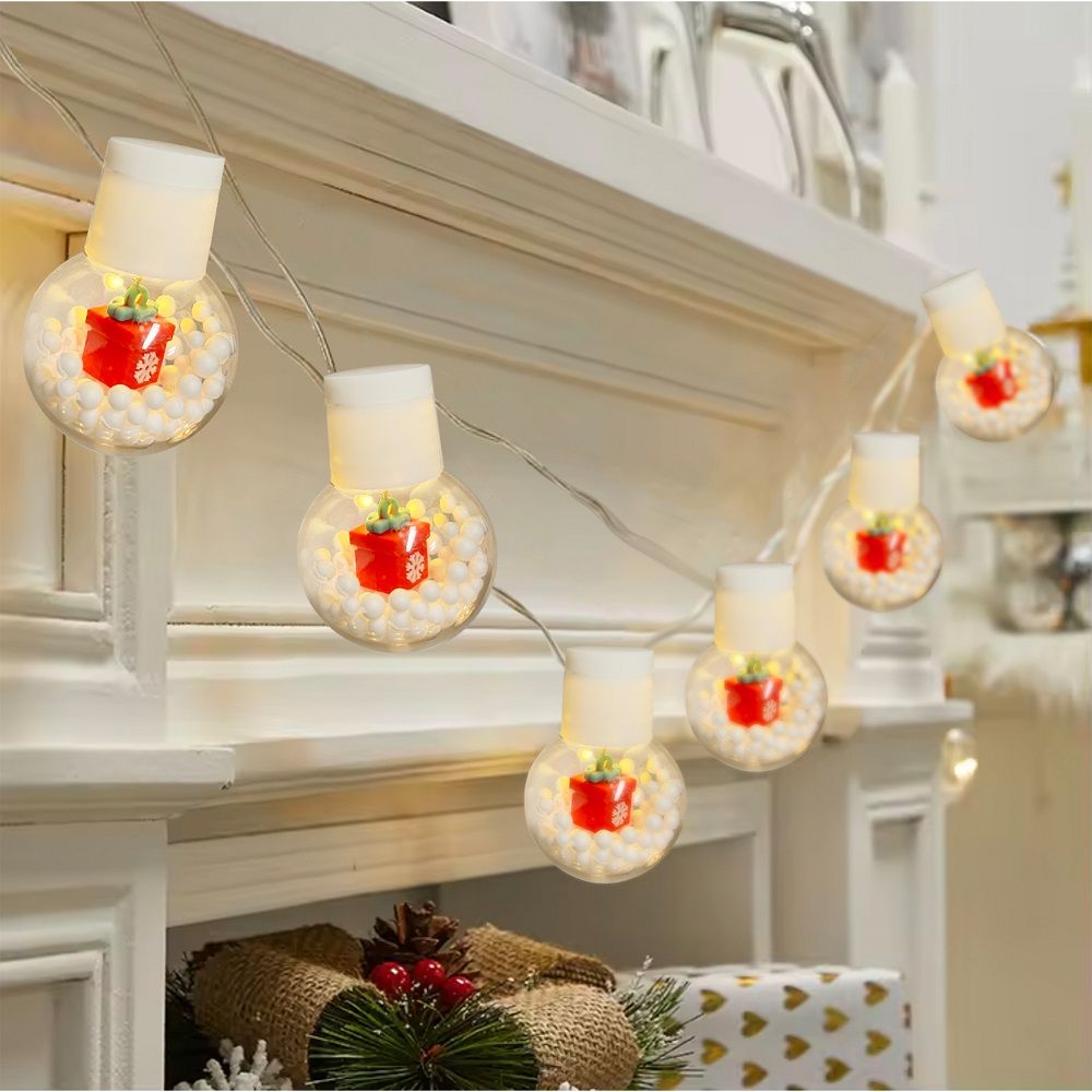 Christmas Magic - 10 LED Decorated Light - Gift Design - Warm White - 1.8 m