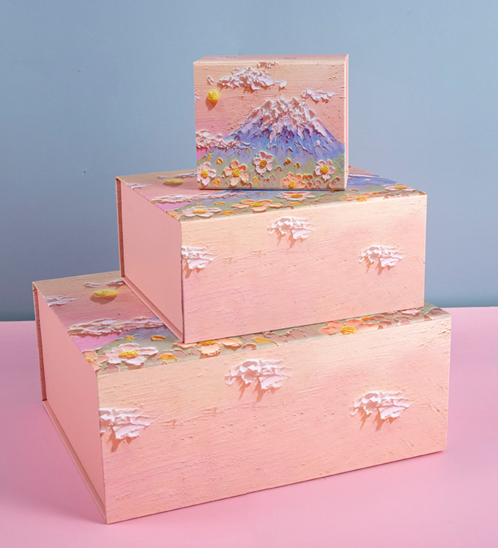 Y-PaperCo. - 3D Sunrise Oil Painting Gift Box - Medium 24x21x11cm