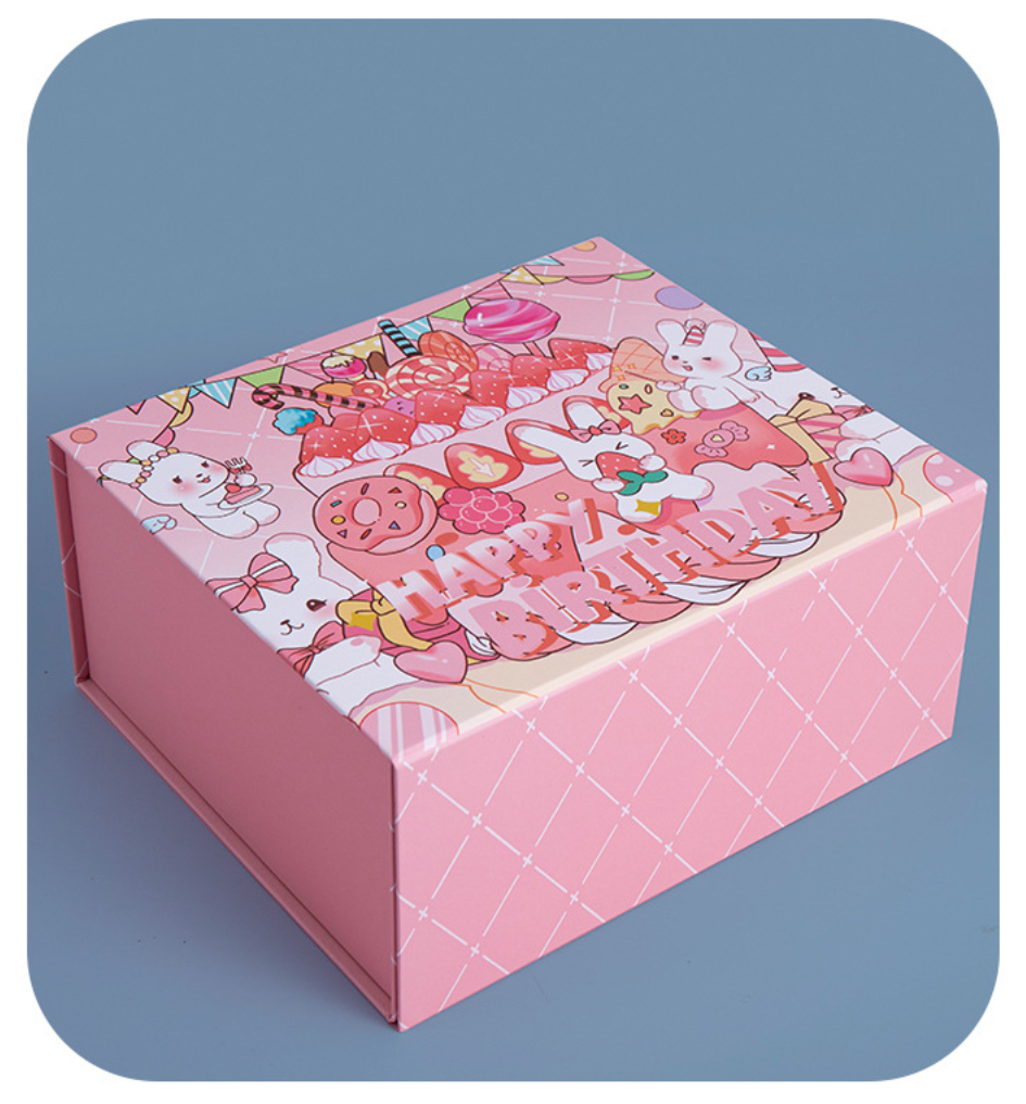 Y-PaperCo. - Happy Birthday Day Gift Box For Girl - Medium 24x21x11cm