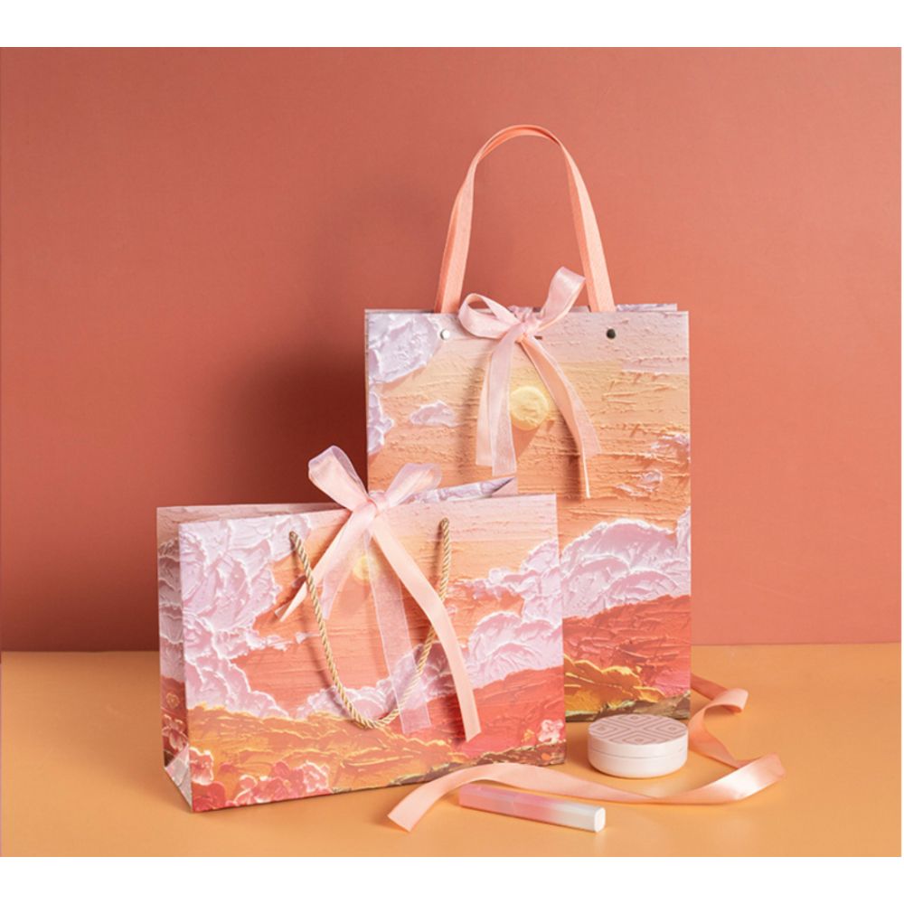 Y-PaperCo. - 3D Sunset Themed Gift Bag - Small - Pack of 3