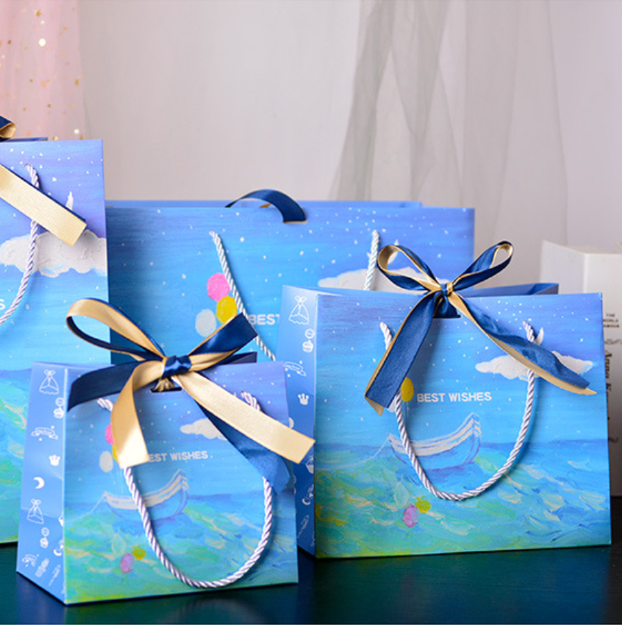 Y-PaperCo. - Gift Bag - Large - 2pcs - Boat & Sea