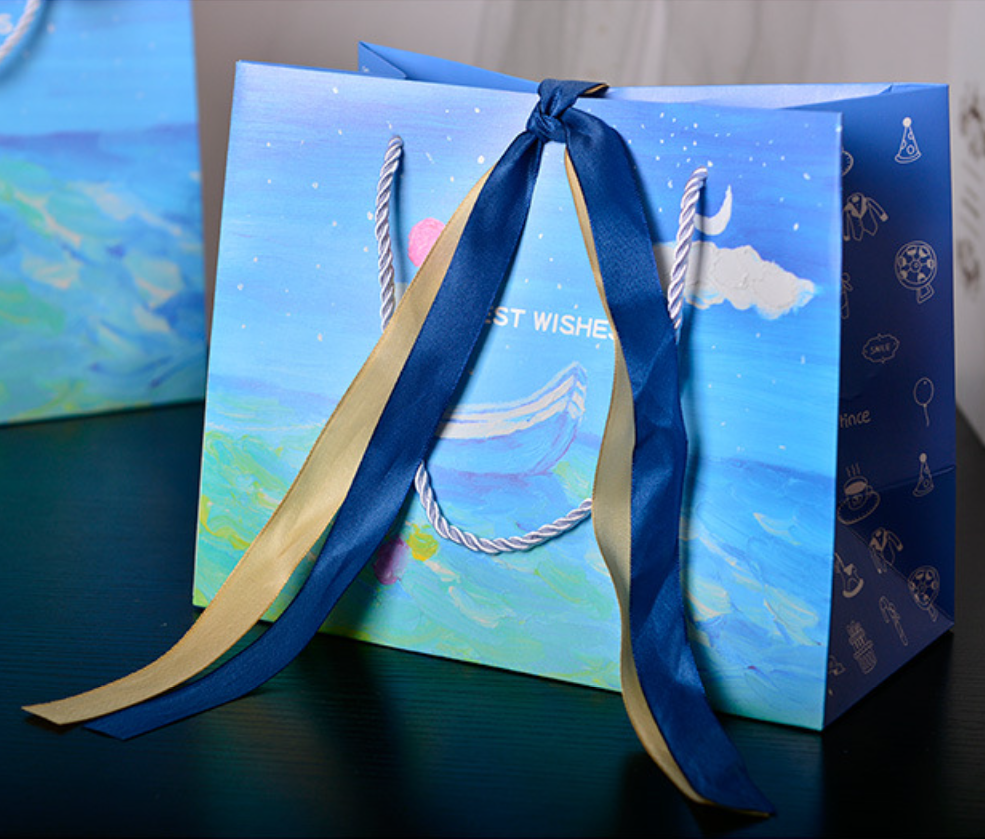 Y-PaperCo. - Gift Bag - Large - 2pcs - Boat & Sea