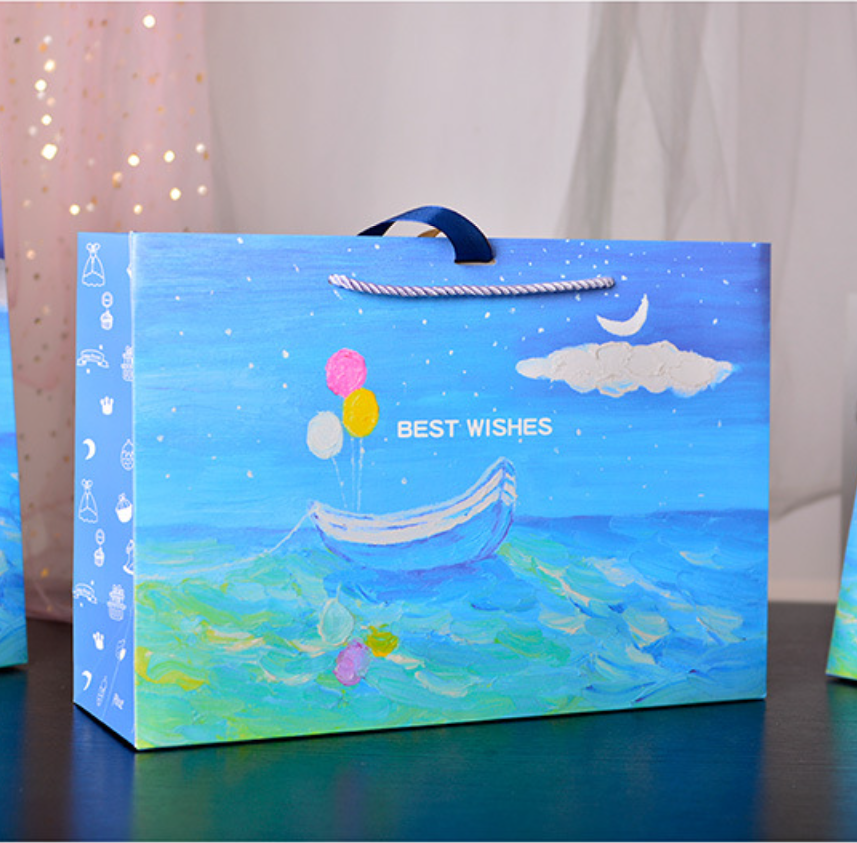 Y-PaperCo. - Gift Bag - Large - 2pcs - Boat & Sea