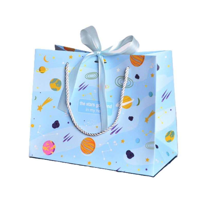 Y-PaperCo - Space Gift Bag - Pack of 3 - Medium - Blue