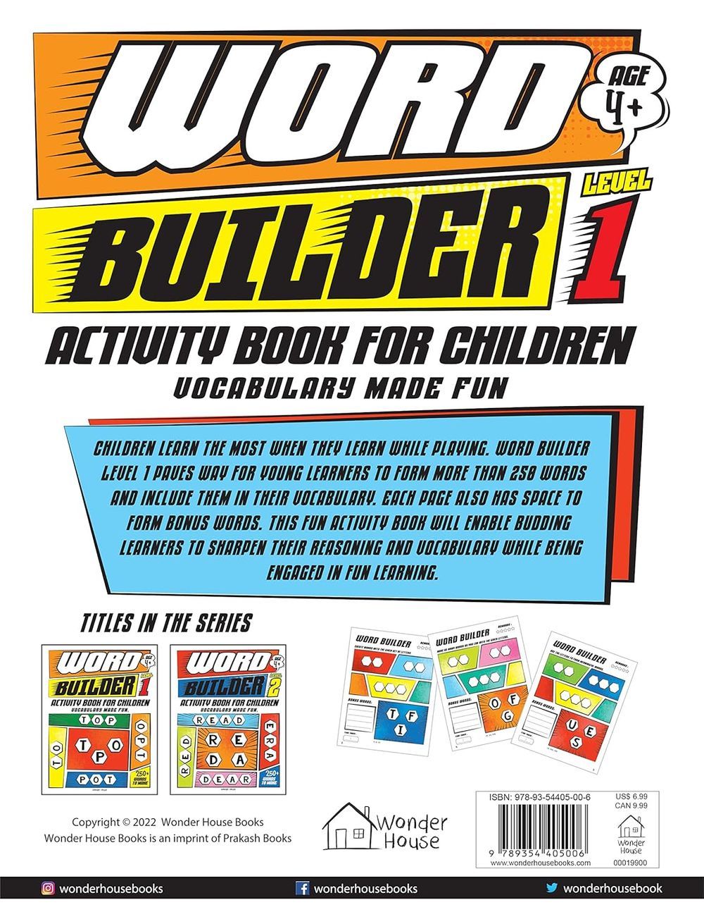 Word Builder Activity Book For Children - Level 1