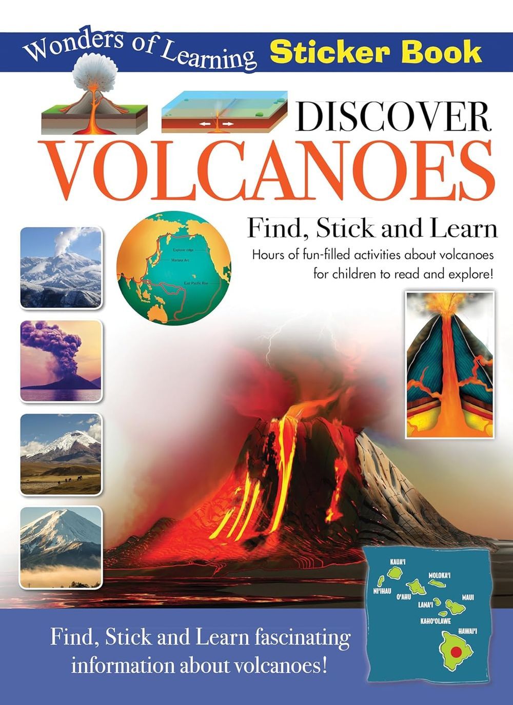 كتاب ملصقات Discover Volcanoes