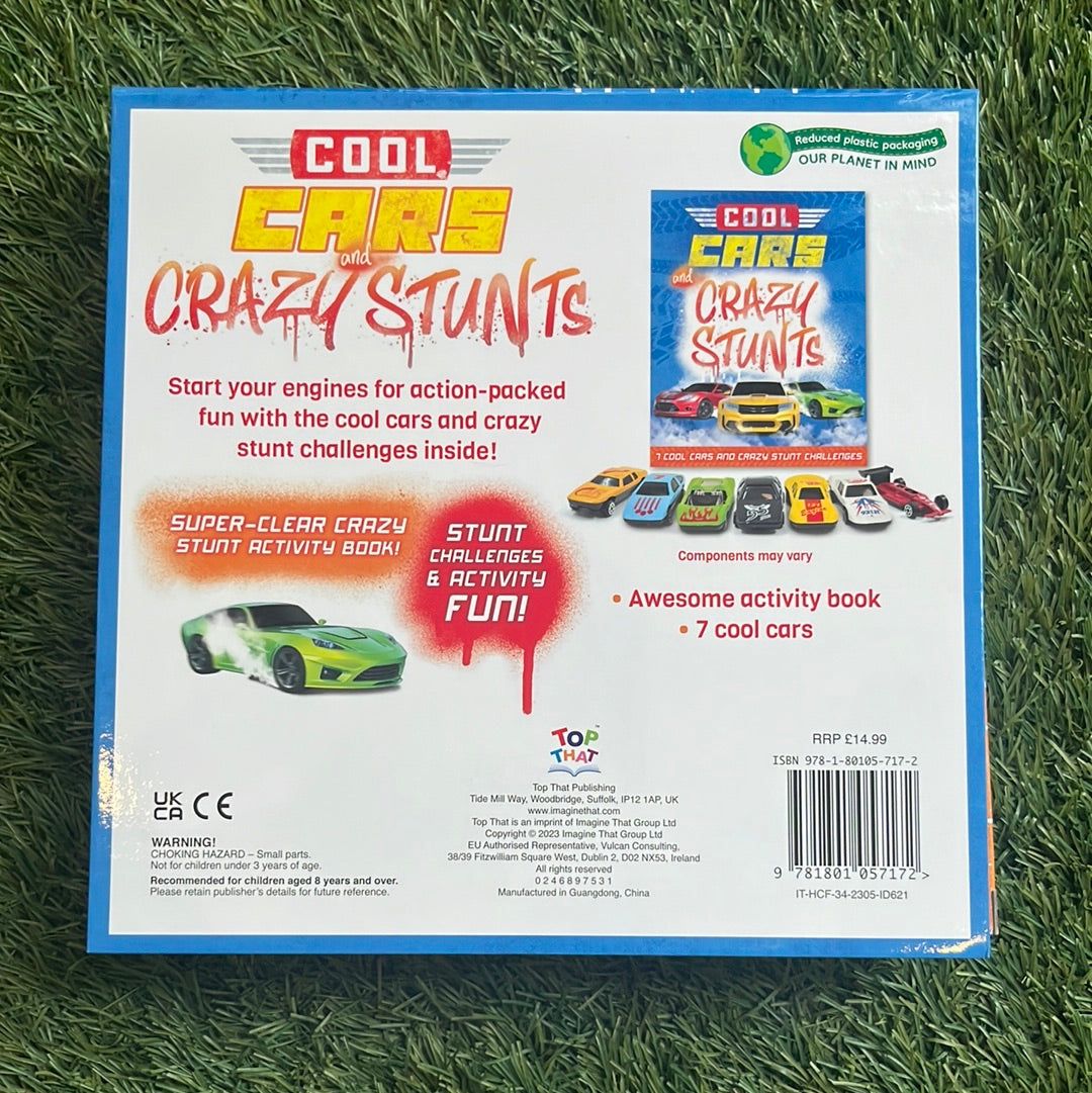 Cool Cars And Crazy Stunts Book & Activity Kit