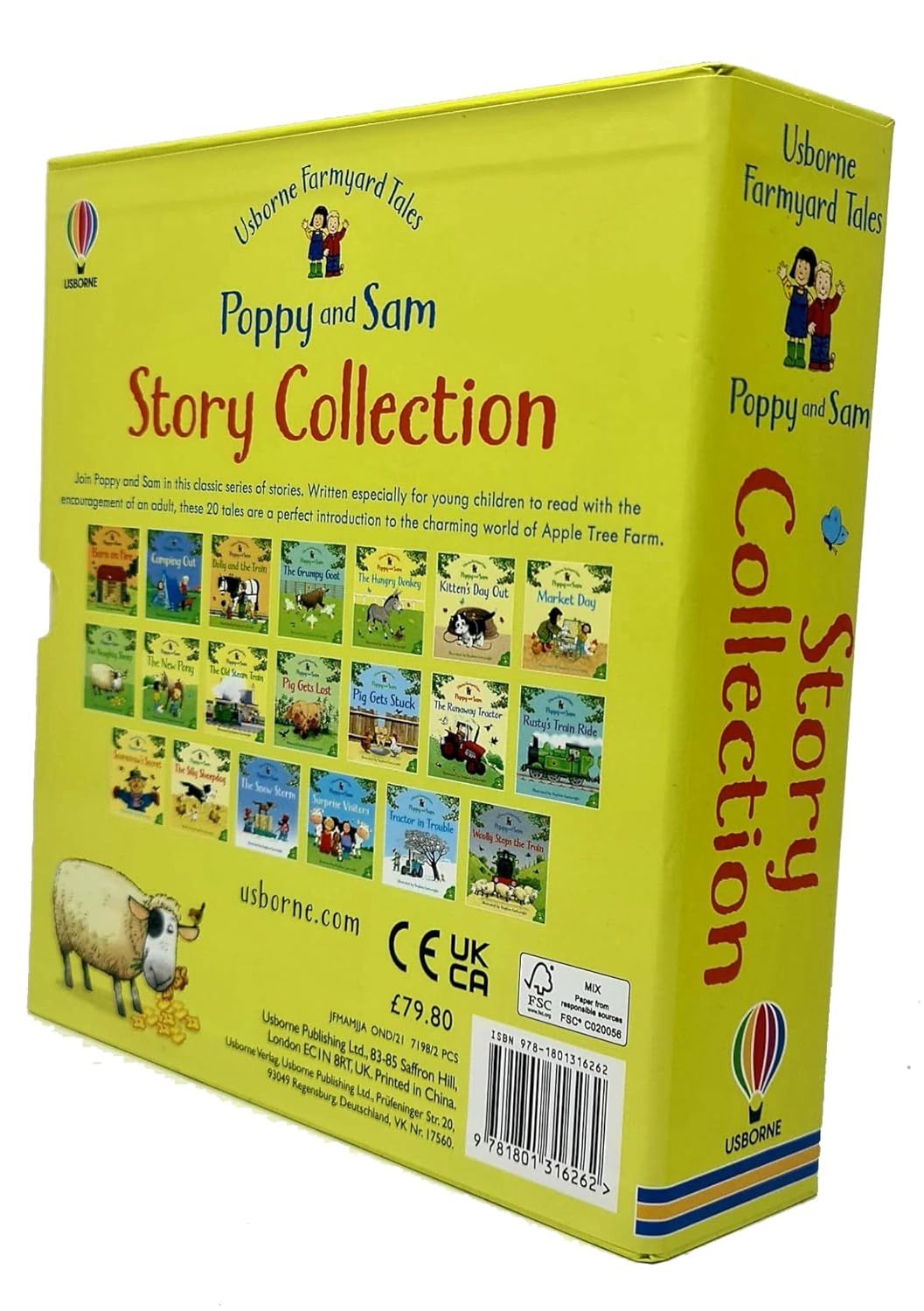 Usborne Farmyard Tales Poppy and Sam Series 20 Books Collection Box Set