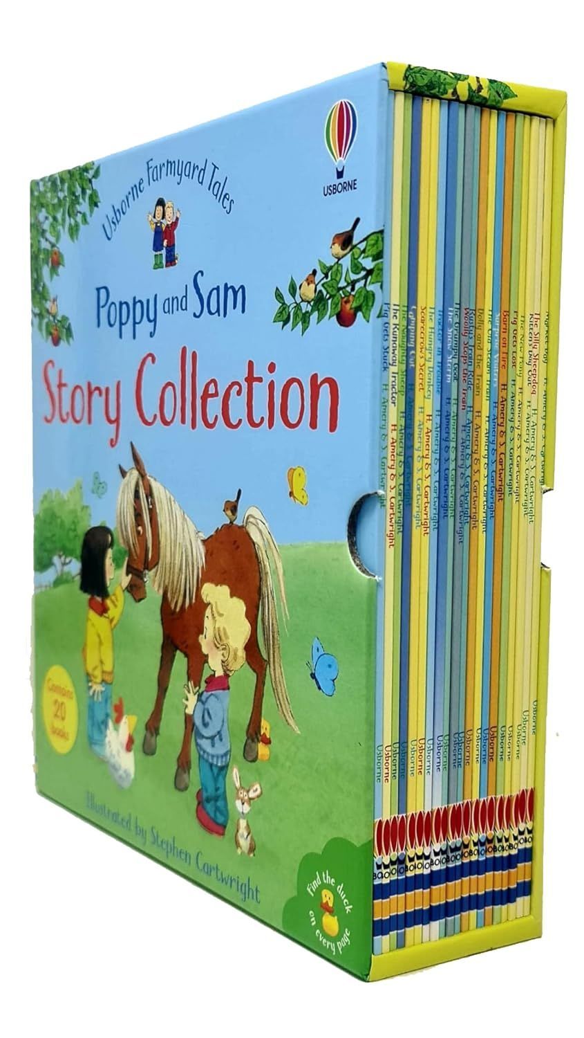 Usborne Farmyard Tales Poppy and Sam Series 20 Books Collection Box Set