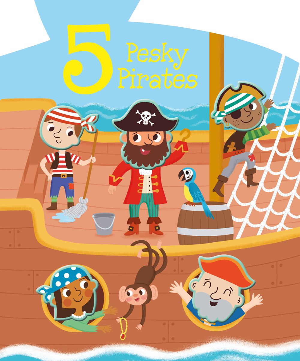 Silicone Character Board Book - 5 Pesky Pirates