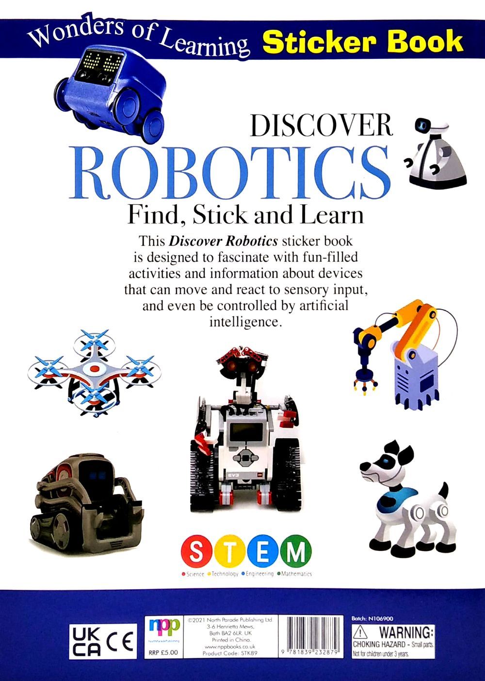 كتاب ملصقات Discover Robotics