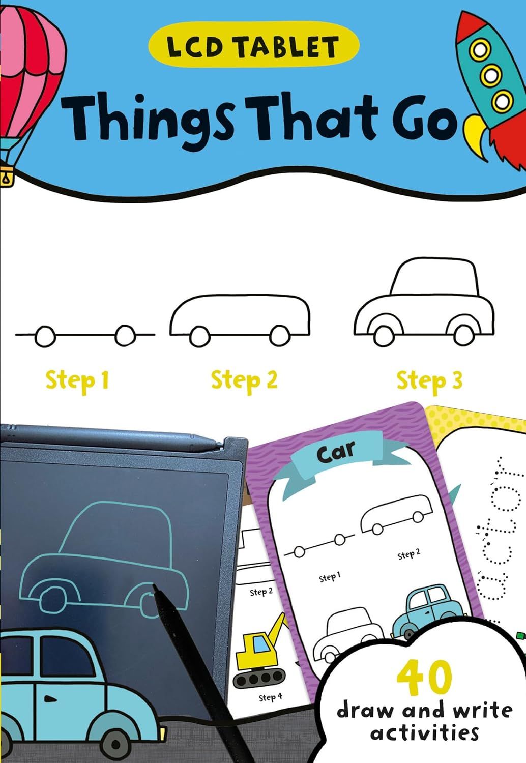 مجموعة تابلت الرسم وبطاقات التعلم - Things That Go