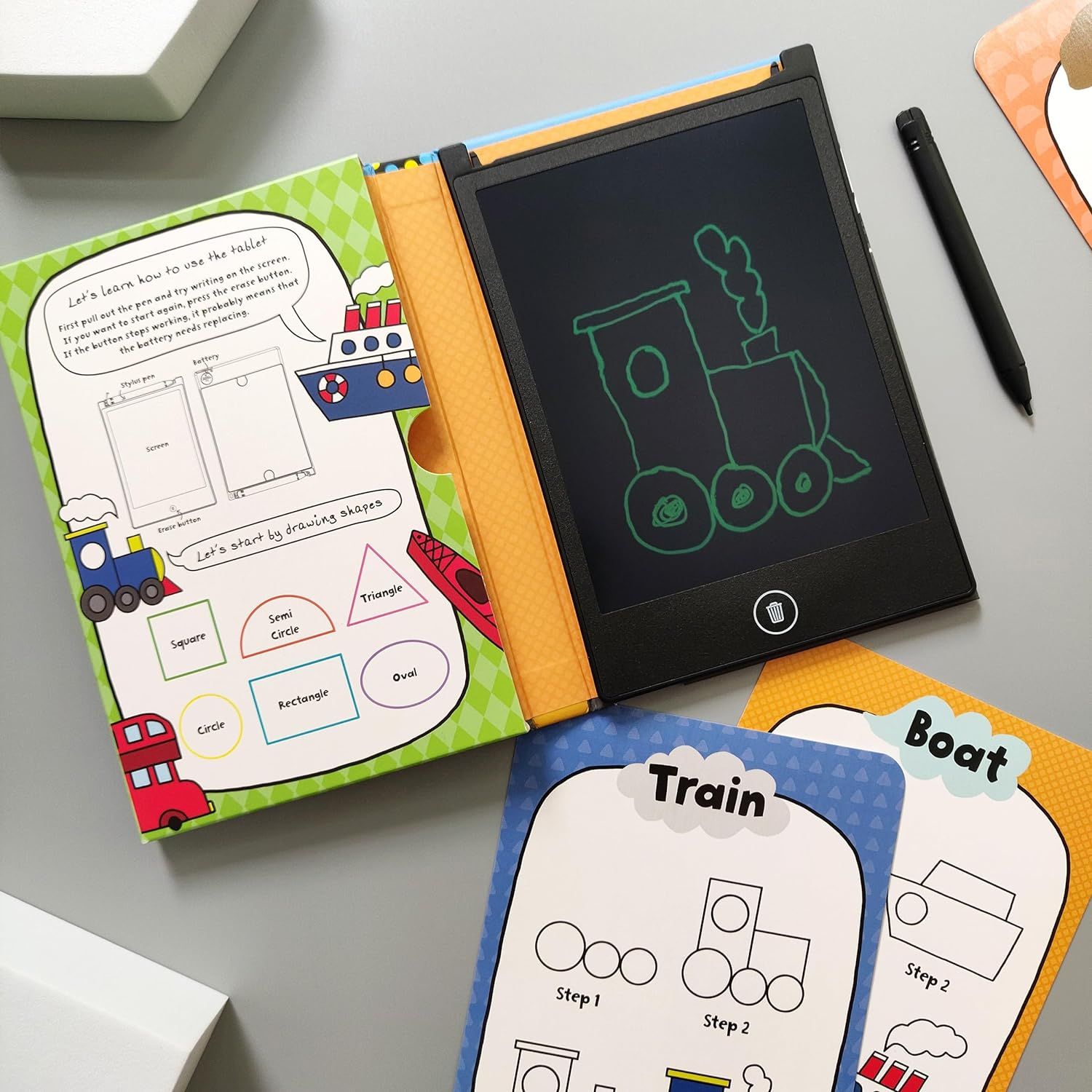 Tablet And Flashcards Set - Things That Go