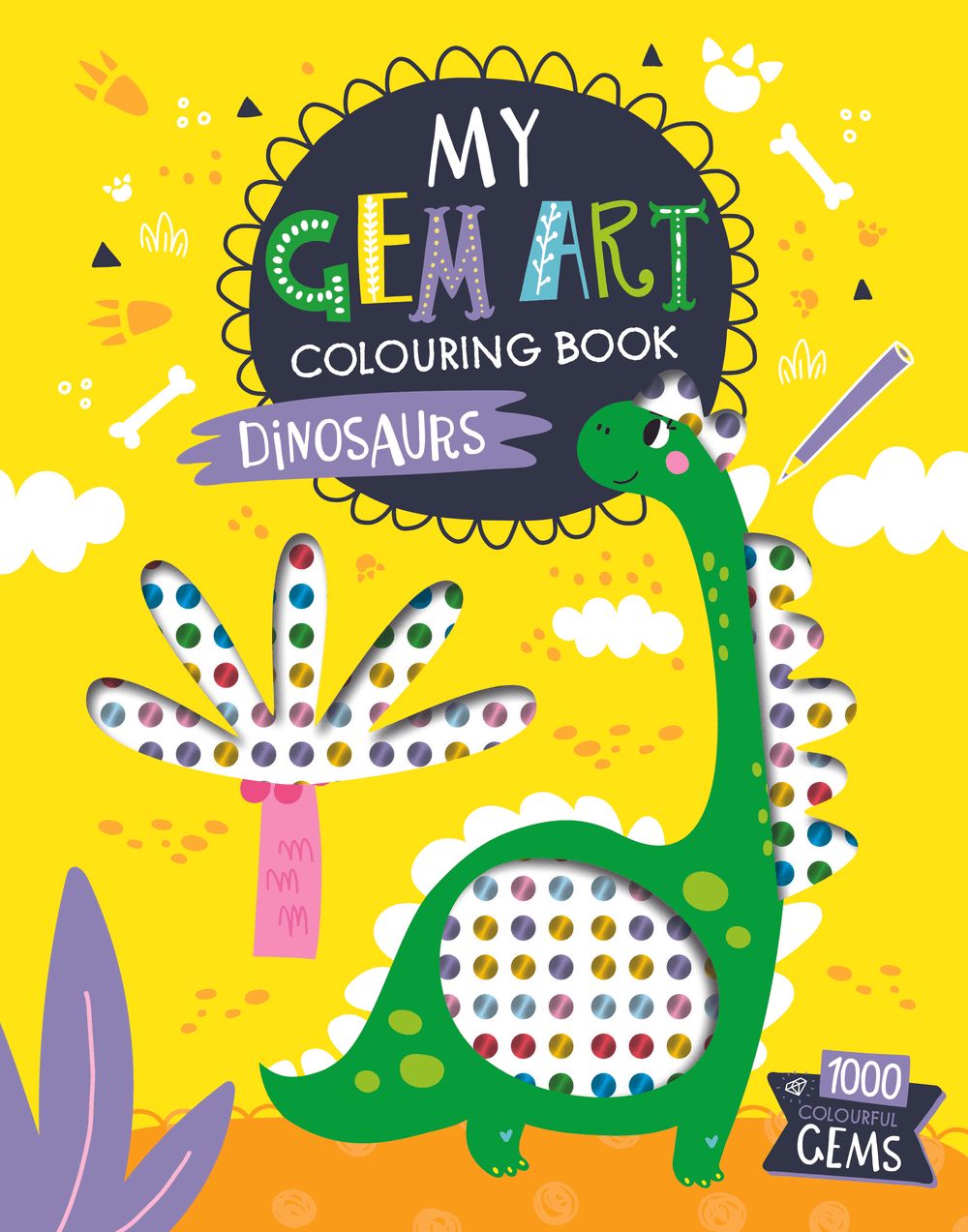 كتاب My Gem Art Colouring Book - Dinosaurs