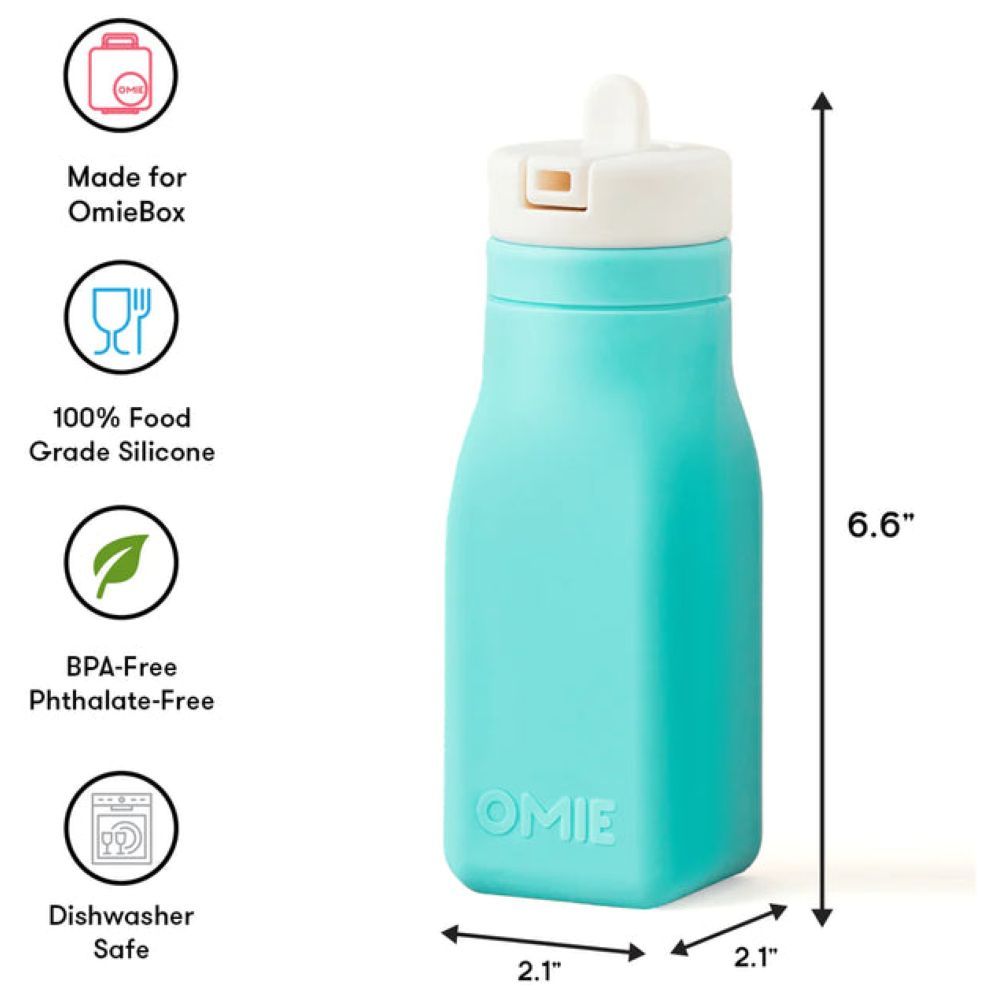 Omiebox - OmieLife OmieBottle Soft Silicone Water Bottle - Teal - 255 ml