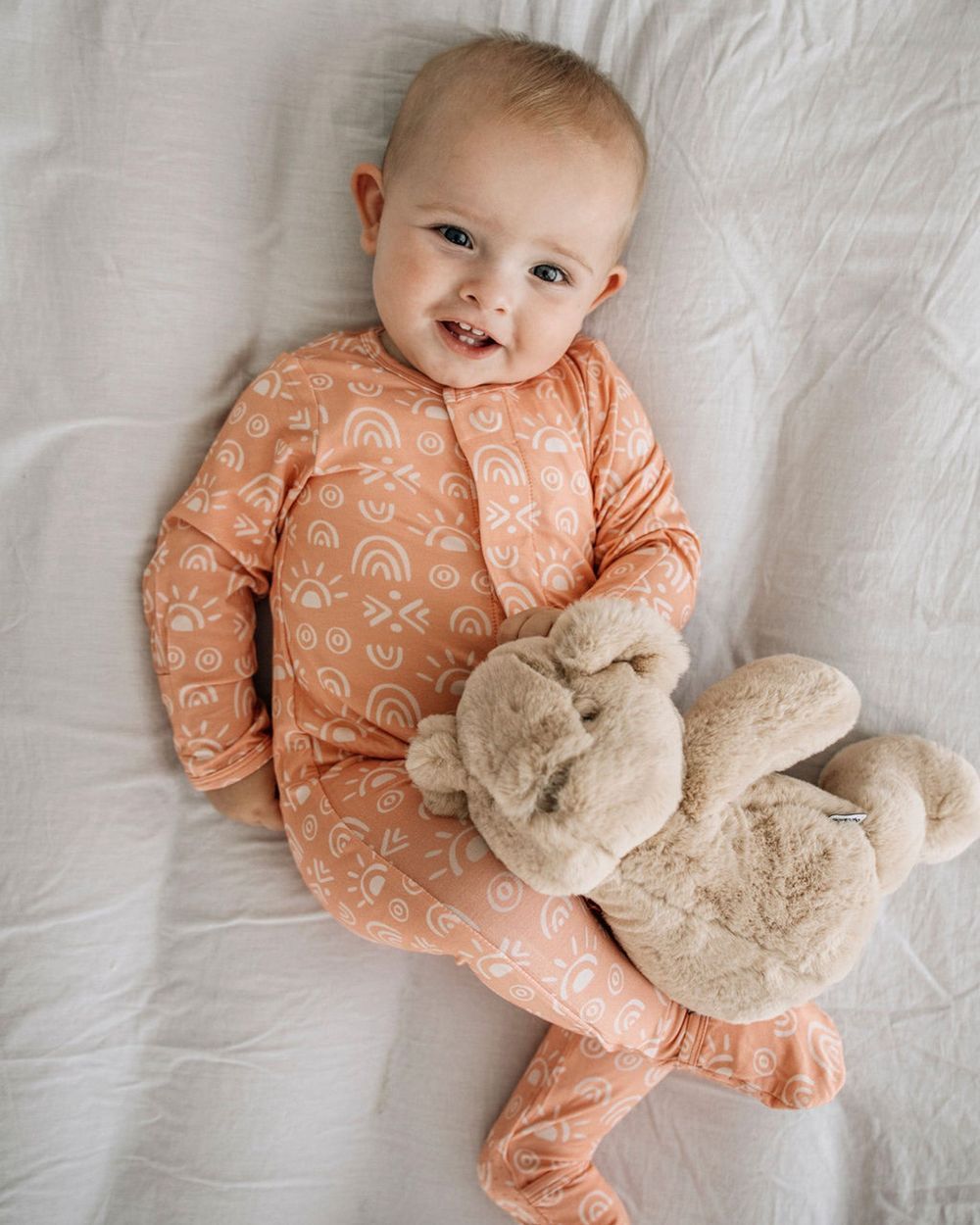 Bumbabae - MagClasp Sleepsuit - Peachy Sunshine