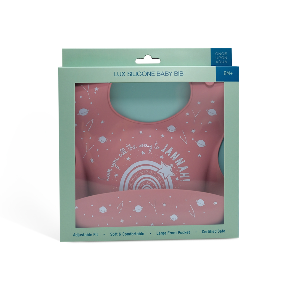 Once Upon A Dua - Lux Silicone Baby Bib - Dusty Pink