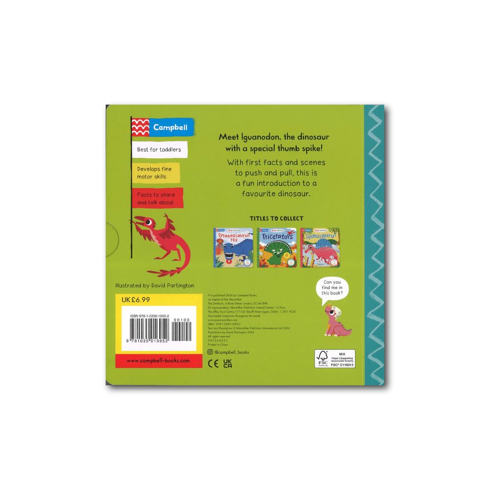 كتاب Iguanodon - A Push Pull Slide Dinosaur Book