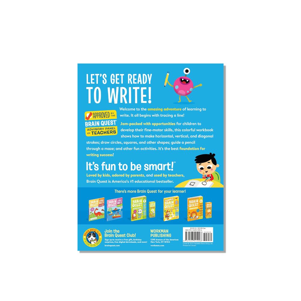 كتاب Brain Quest Learn To Write: Pen Control, Tracing, Shapes, And More