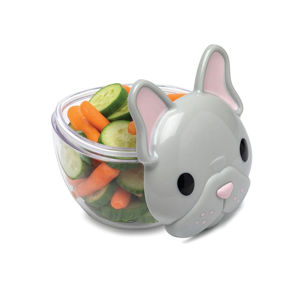 Melii - Snack Container With Pctg Base 232ml - Pack of 3 - Bulldog, Shark, & Cat