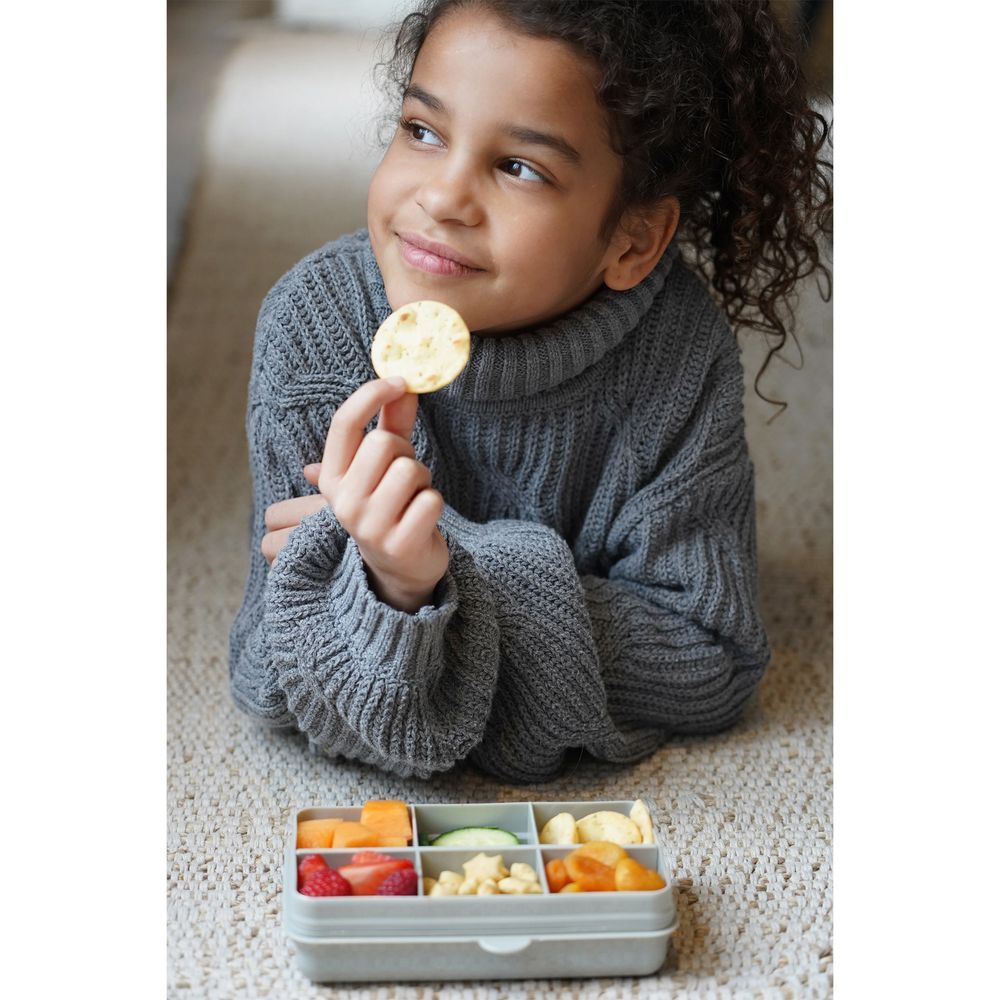 Melii - Snackle Mini Box With 6 Compartments - Grey - 114ml