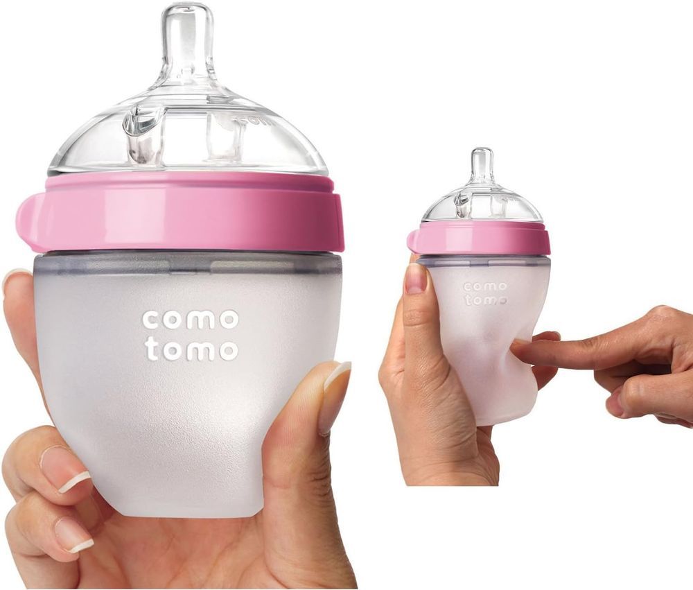 Comotomo - Anti-Colic Baby Feeding Bottle Set - Multicolor - 150 ml - 4 Pcs