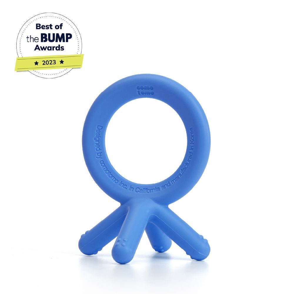 Comotomo - Silicone Baby Teethers - Blue - 2 Pcs