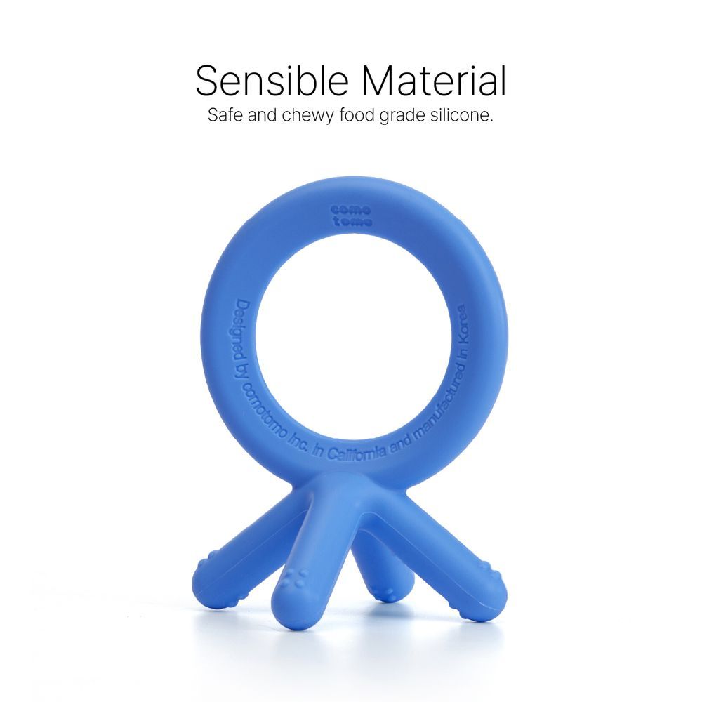 Comotomo - Silicone Baby Teethers - Blue - 2 Pcs