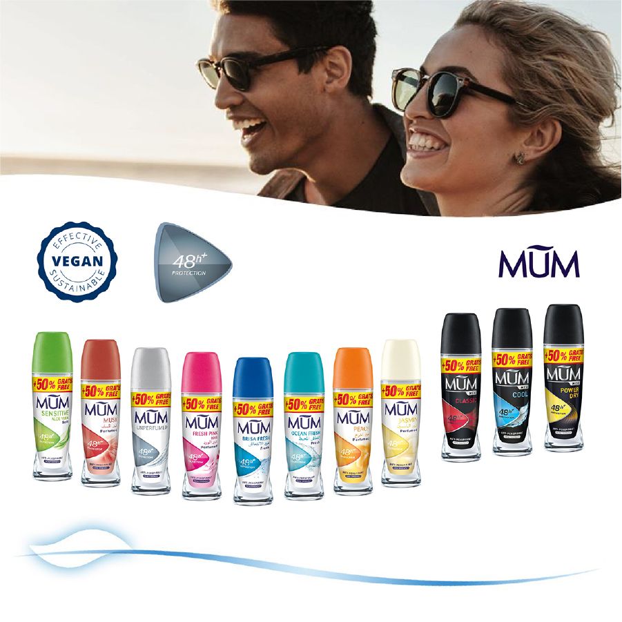 Mum - Deodorant Roll On Unperfumed Ideal For Sensitive Skin - Pack Of 6 - Each 75 ml