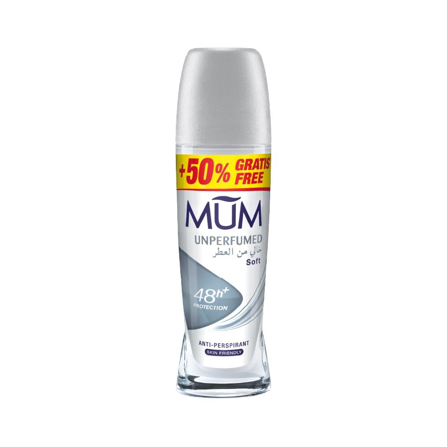 Mum - Deodorant Roll On Unperfumed Ideal For Sensitive Skin - Pack Of 6 - Each 75 ml