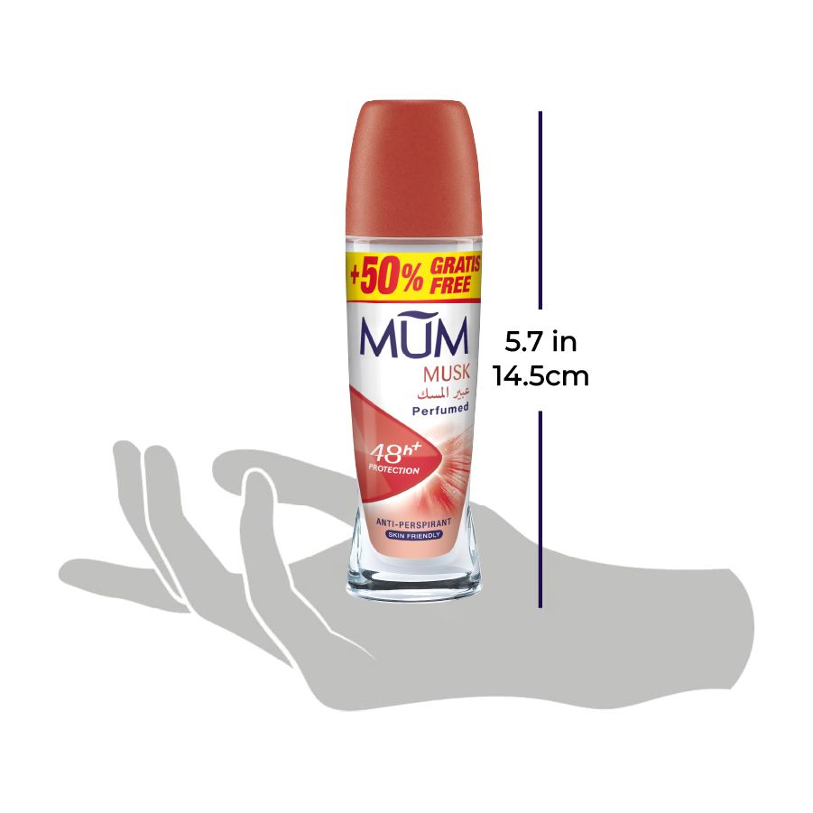 Mum - Deodorant Roll On Musk - Pack Of 3 - Each 75 ml