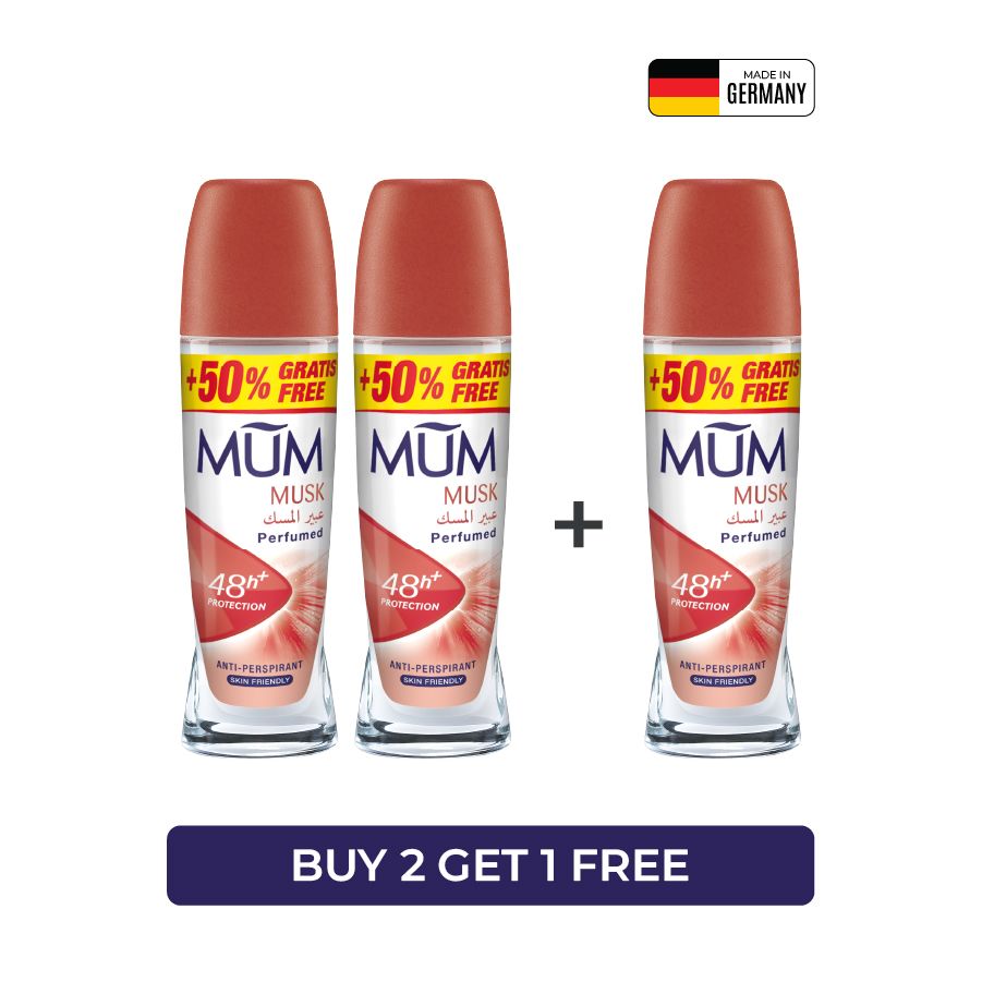 Mum - Deodorant Roll On Musk - Pack Of 3 - Each 75 ml