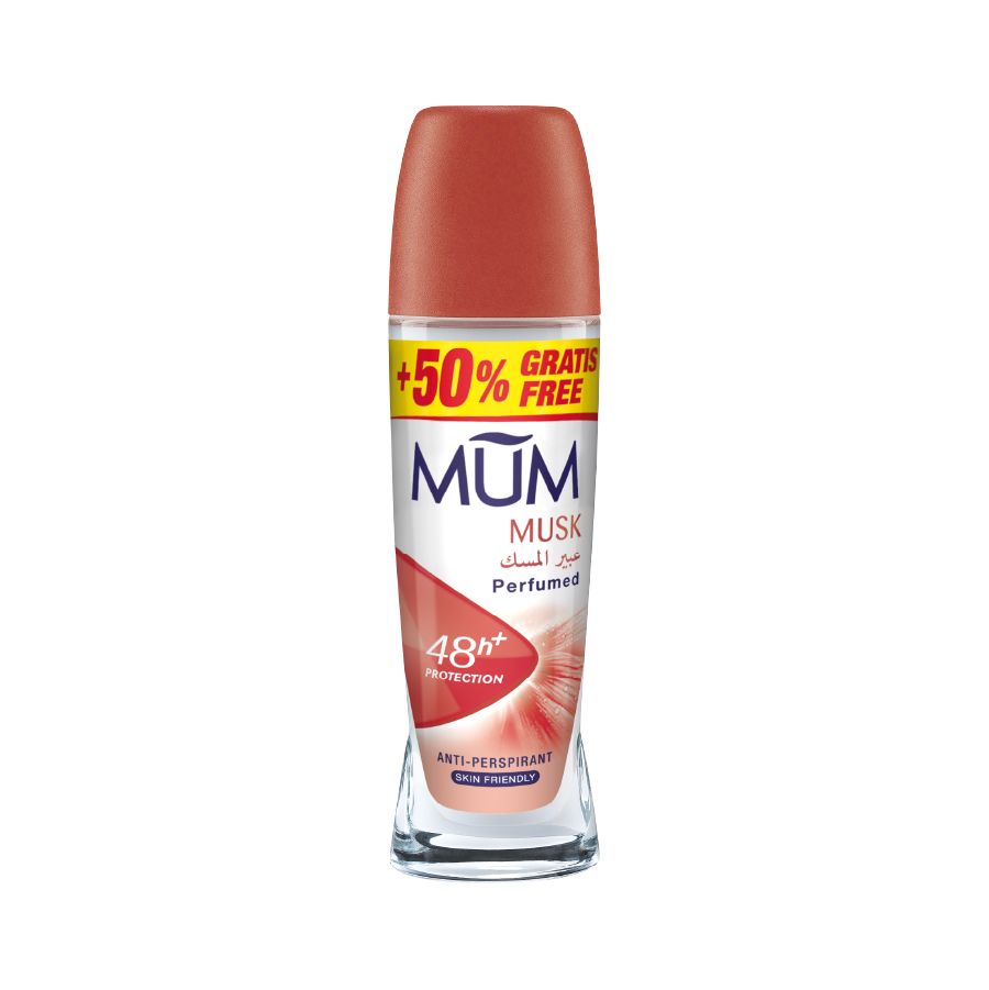 Mum - Deodorant Roll On Musk Quick Drying Formula - Pack Of 6 - Each 75 ml