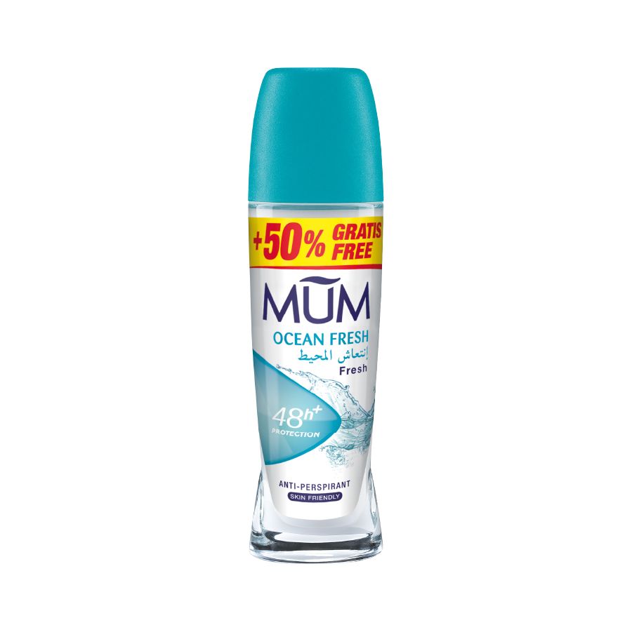 Mum - Deodorant Roll On Ocean Fresh Quick Drying Formula - Pack Of 3 - Each 75 ml