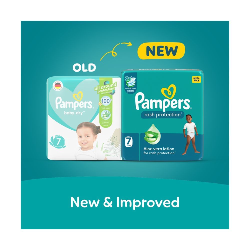 Pampers - Rash Protection Taped Diapers - Size 7 - 15+kg - 30 Pcs