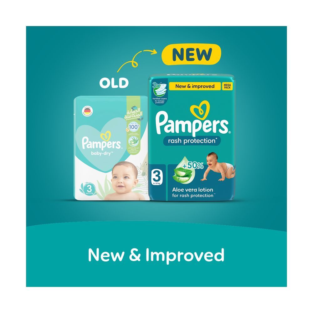 Pampers - Rash Protection Taped Diapers - Giant Pack - Size 3 - 6-10 kg - 84 Pcs