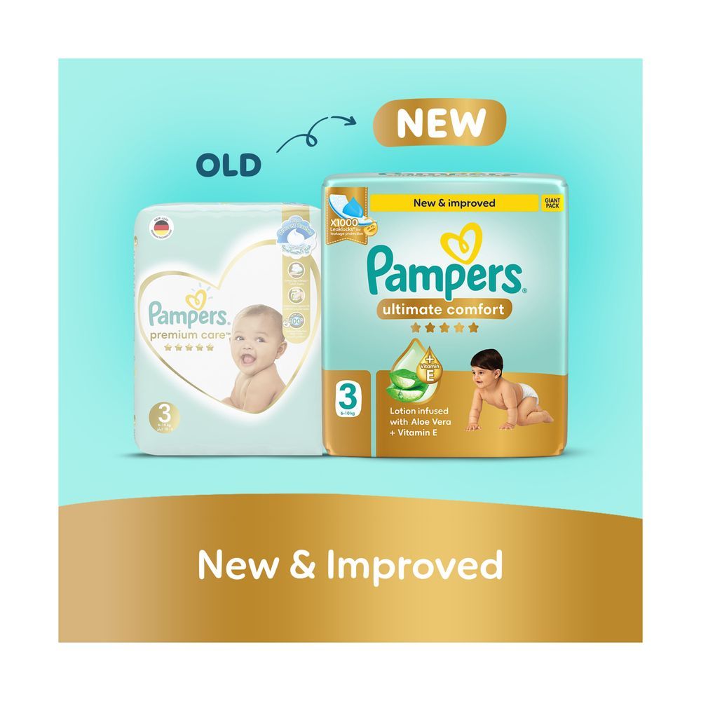 Pampers - Ultimate Comfort Taped Diapers - Giant Saving Box - Size 3 - 6-10 kg - 116 Pcs