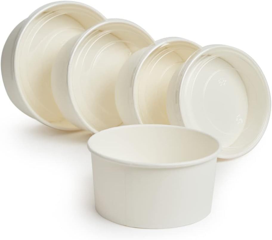 Ecoway - Disposable Bowls - 1100ml - Pack Of 50 - White