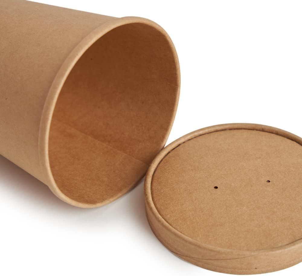 Ecoway - Disposable Paper Cups - 946ml - Pack of 50 - Brown