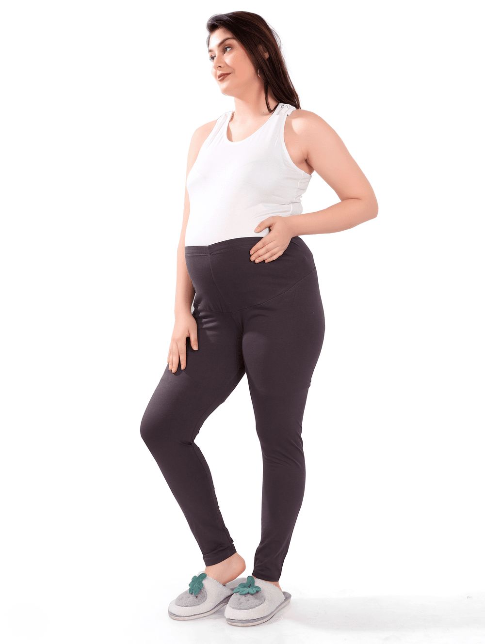 Tummy - Maternity Activewear Leggings - Grey