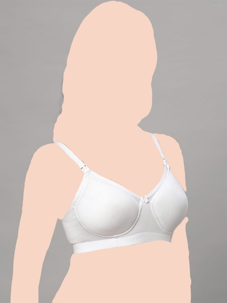 Tummy - Maternity Nursing Light Padded Bra - White