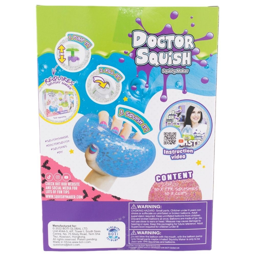 Doctor Squish - V2 Squishy Maker Refill Pack And Clips - 36 Pcs