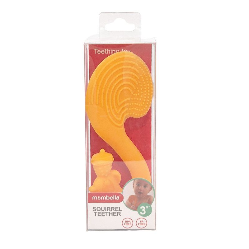 Mombella - Baby Teether Toy - Squirrel - Orange